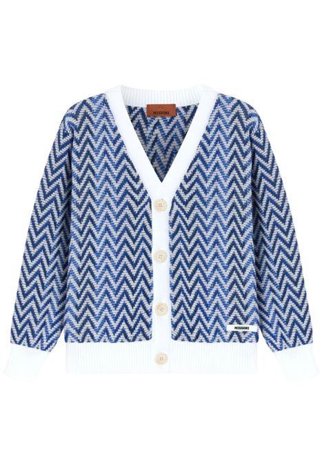 Cardigan bambino blu in cotone MISSONI | MW9P10/MABLU