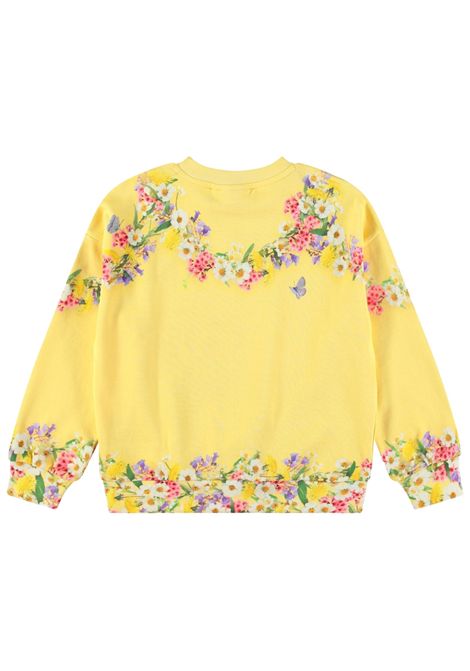 Felpa bambina gialla in cotone MOLO | 2S25J211/MOGIALLO