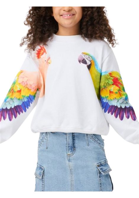 Felpa bambina bianca in cotone MOLO | MARGE/MOBIANCO