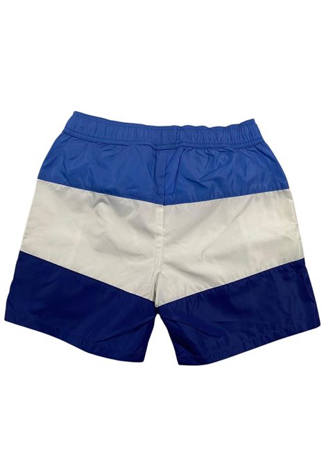 Costume da bagno bambino bianco/blu Moncler | 007090553129/FIBIANCO/BLU