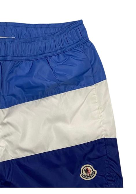 Costume da bagno bambino bianco/blu Moncler | 007090553129/FIBIANCO/BLU