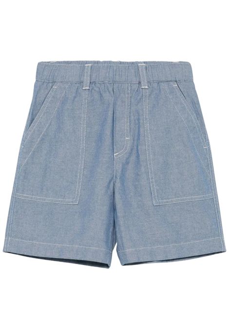 Bermuda bambino azzurro in cotone Moncler | 2B00010/DELAZZURRO