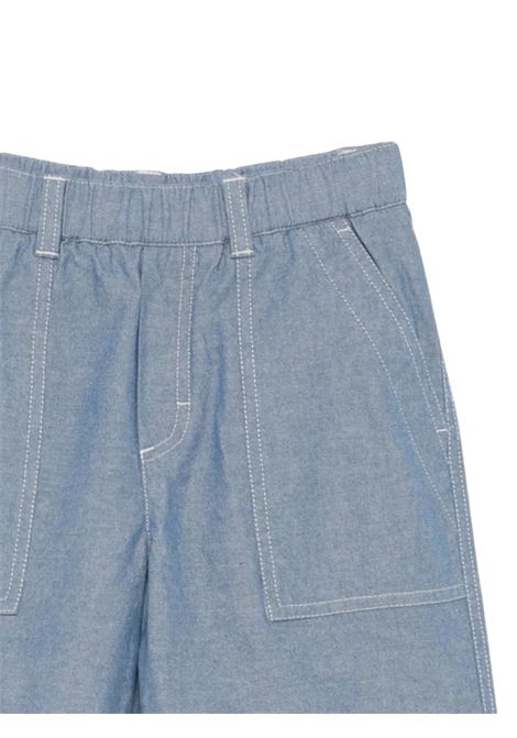 Bermuda bambino azzurro in cotone Moncler | 2B00010/DELAZZURRO