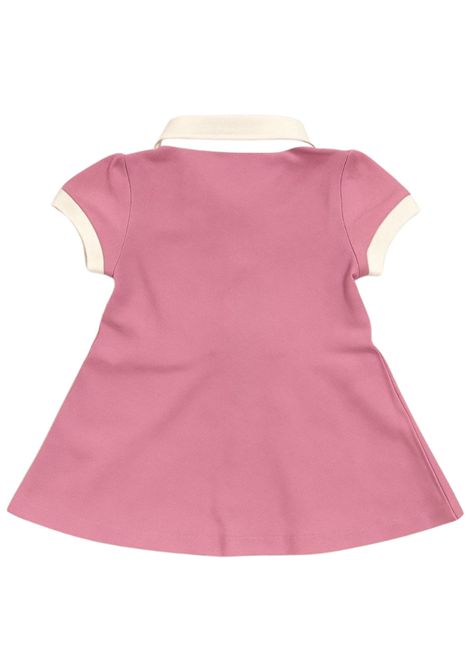 Abito neonata rosa in cotone Moncler | 8353205/FIROSA