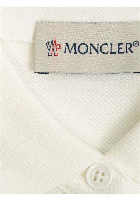 Polo bambina bianca in cotone Moncler | 8A000088/CEBIANCO