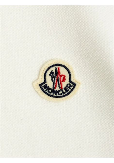 Polo bambina bianca in cotone Moncler | 8A000088/CEBIANCO