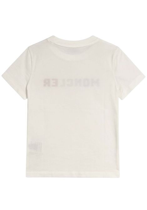 White cotton T-shirt for children Moncler | 8C000048/CEBIANCO