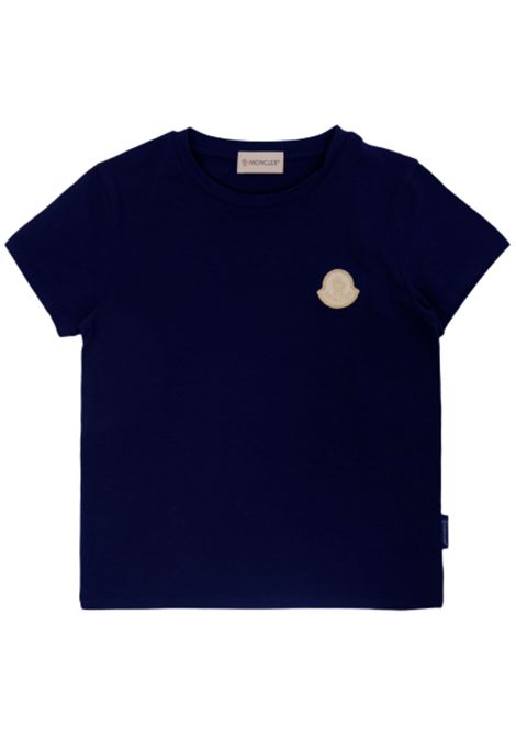 T-shirt bambina blu in viscosa Moncler | 8C000118/CEBLU
