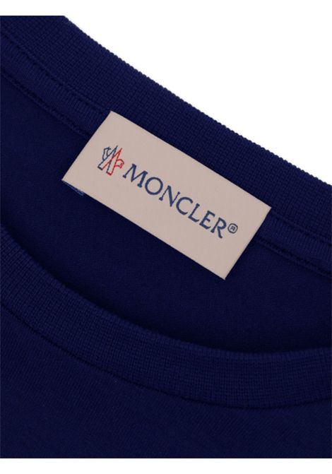 T-shirt bambina blu in viscosa Moncler | 8C000118/CEBLU