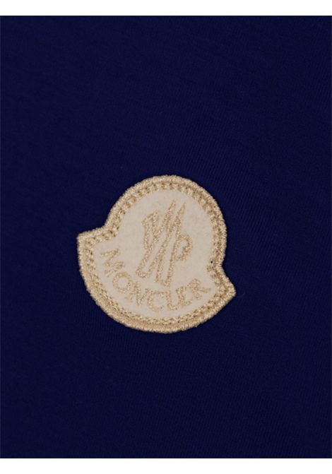 T-shirt bambina blu in viscosa Moncler | 8C000118/CEBLU