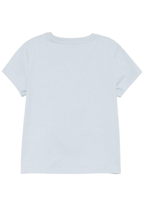 Girls' light blue cotton T-shirt Moncler | 8C0001389ATMJ2/DELAZZURRO