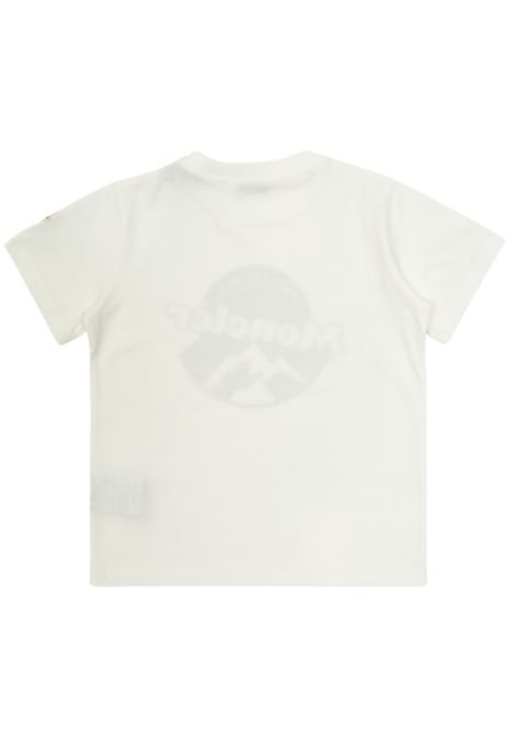 T-shirt bambino bianca in cotone Moncler | 8C00025/CEBIANCO