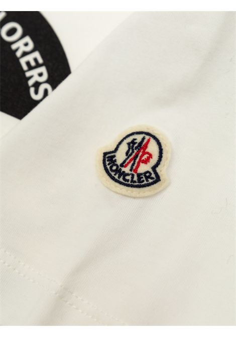 T-shirt bambino bianca in cotone Moncler | 8C00025/CEBIANCO