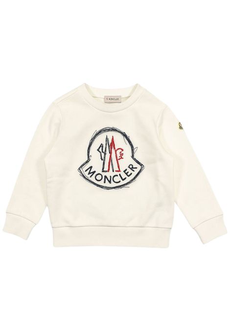 White cotton children's sweatshirt Moncler | 8G000038/CEBIANCO