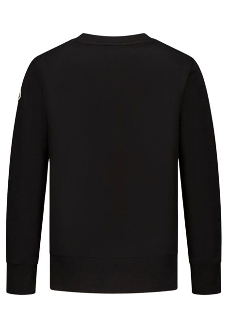 Black cotton sweatshirt for children Moncler | 8G0000388/CENERO