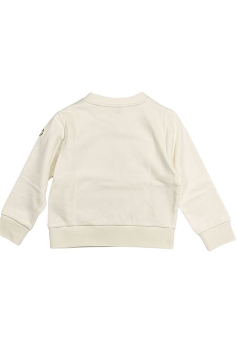 Felpa bambino bianca in cotone Moncler | 8G0000389AKM/DELBIANCO