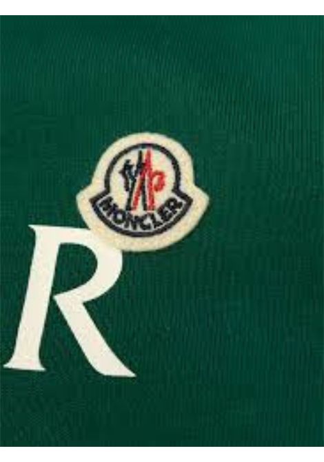 Green cotton sweatshirt for children Moncler | 8G00011/CEVERDE