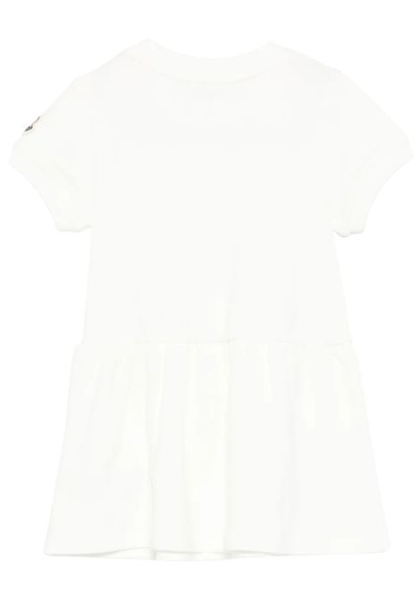 Abito neonata bianco in cotone Moncler | 8I00001899ARB/DELBIANCO