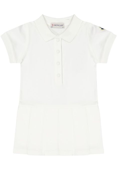 White cotton baby dress Moncler | 8I0000689AL2B/DELBIANCO