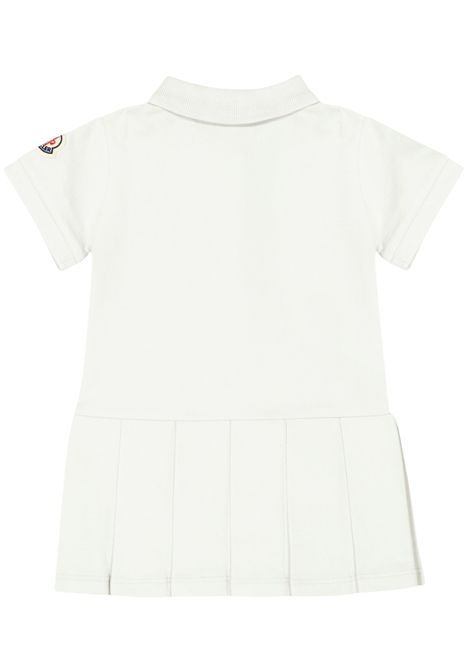 White cotton baby dress Moncler | 8I0000689AL2B/DELBIANCO