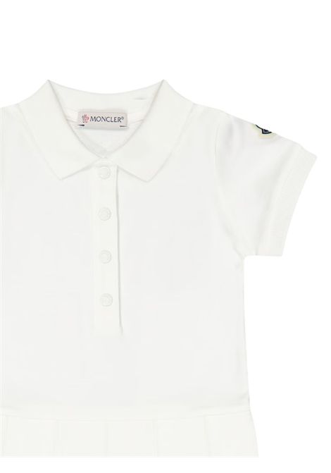 White cotton baby dress Moncler | 8I0000689AL2B/DELBIANCO