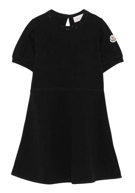 Abito bambina nero in cotone Moncler | 8I00008/CENERO