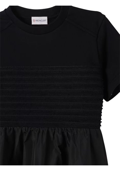 Abito bambina nero in cotone Moncler | 8I00013/CENERO