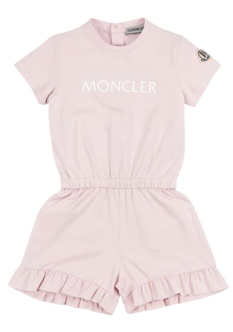 Abito neonata rosa in cotone Moncler | 8L00005/CEROSA