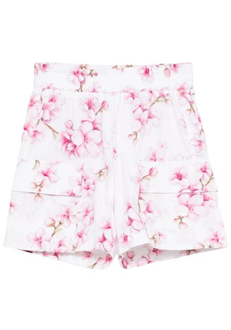 Shorts bambina bianco in cotone Monnalisa | 11E4085604/ANBIANCO