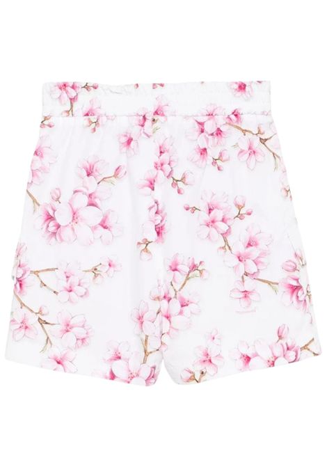 Shorts bambina bianco in cotone Monnalisa | 11E4085604/ANBIANCO