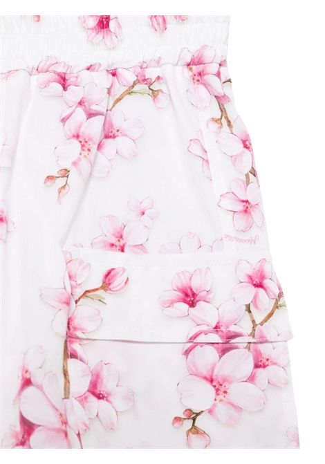 Shorts bambina bianco in cotone Monnalisa | 11E4085604/ANBIANCO