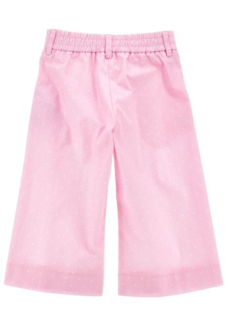 Pink cotton baby trousers Monnalisa | 11E4205668/ANROSA