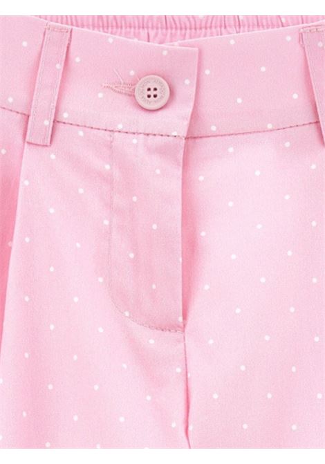 Pink cotton baby trousers Monnalisa | 11E4205668/ANROSA