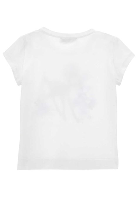 White cotton T-shirt for girls Monnalisa | 11E6125202/ANBIANCO