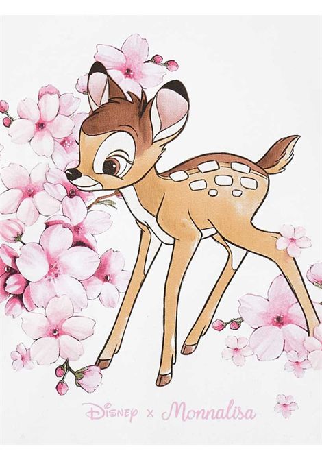 White cotton T-shirt for girls Monnalisa | 11E6125202/ANBIANCO