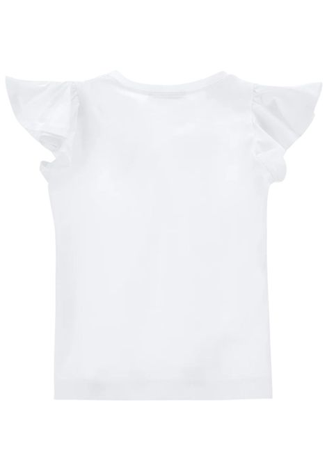 T-shirt bambina bianca in cotone Monnalisa | 11E6185202/ANBIANCO