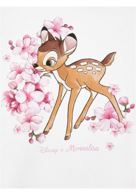 White/pink cotton baby dress Monnalisa | 11E9065202/ANBIANCO/ROSA