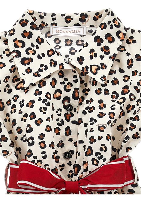 Abito neonata maculato in cotone Monnalisa | 11E9115606/ANMACULATO