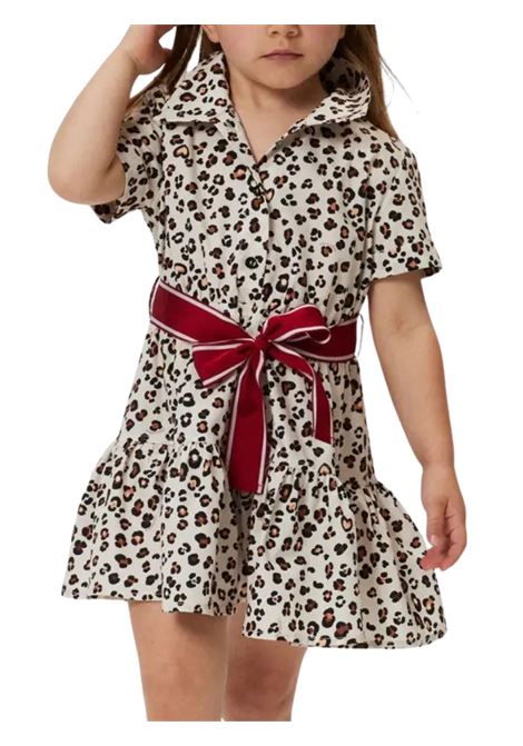 Abito neonata maculato in cotone Monnalisa | 11E9115606/ANMACULATO