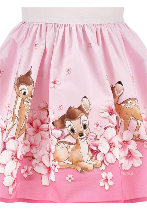 Pink cotton baby dress Monnalisa | 11E9125627/ANROSA