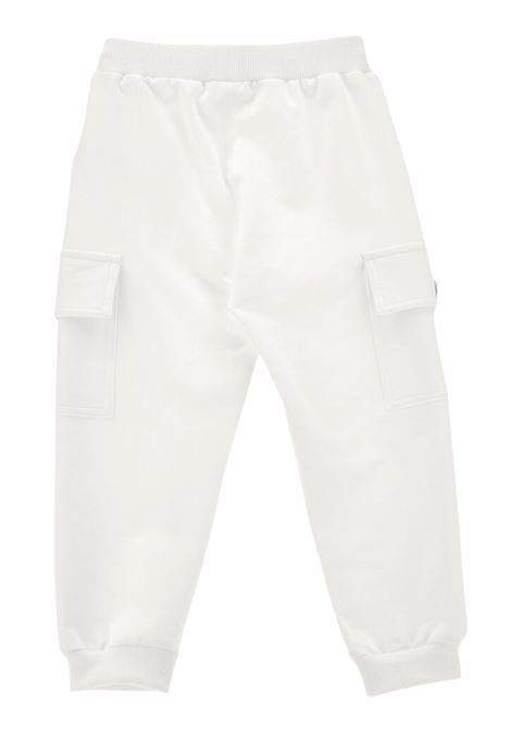 White cotton trousers for girls Monnalisa | 17E4025030/ANBIANCO