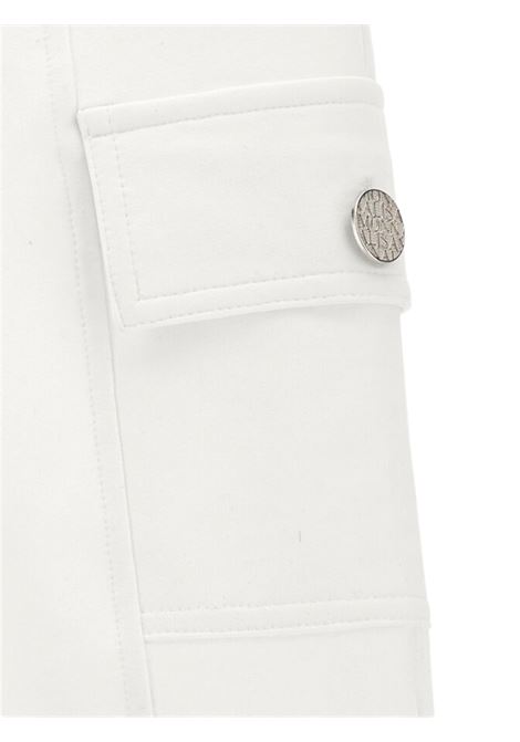 White cotton trousers for girls Monnalisa | 17E4025030/ANBIANCO