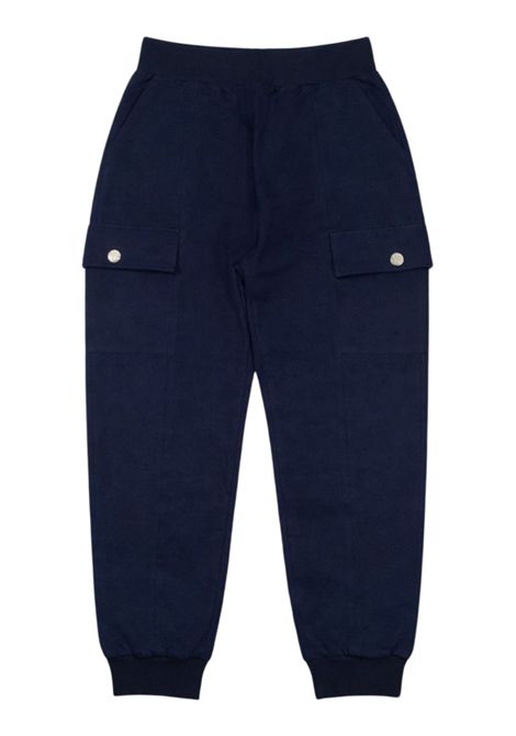 Pantalone bambina blu in cotone Monnalisa | 17E4025030/ANBLU