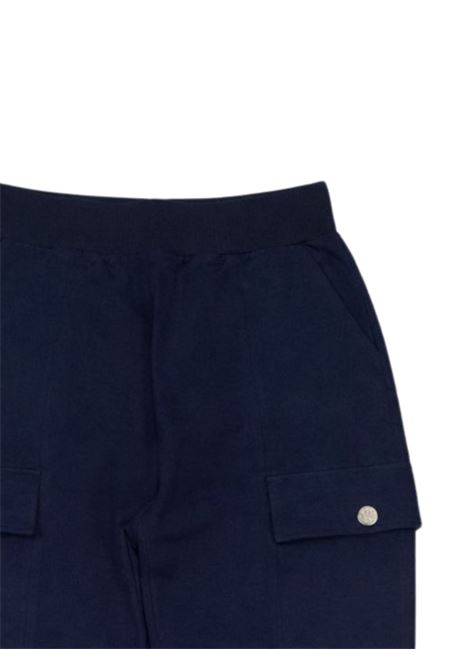 Girls' blue cotton trousers Monnalisa | 17E4025030/ANBLU