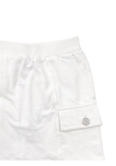 White cotton skirt for girls Monnalisa | 17E7005030/ANBIANCO