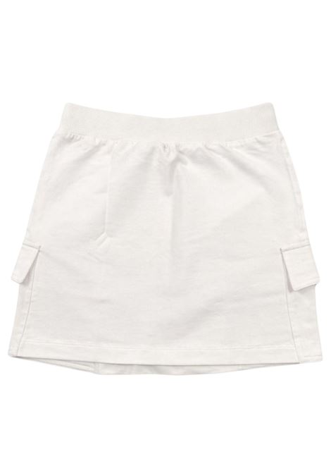 White cotton skirt for girls Monnalisa | 17E7005030/ANBIANCO