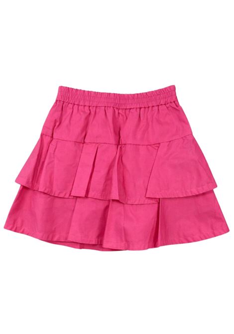 Pink cotton skirt for girls Monnalisa | 17E7015301/ANROSA