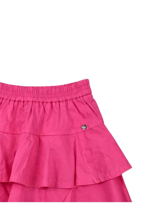 Pink cotton skirt for girls Monnalisa | 17E7015301/ANROSA