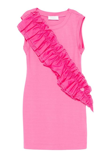 Abito bambina fucsia in viscosa Monnalisa | 17E9055208/ANFUCSIA