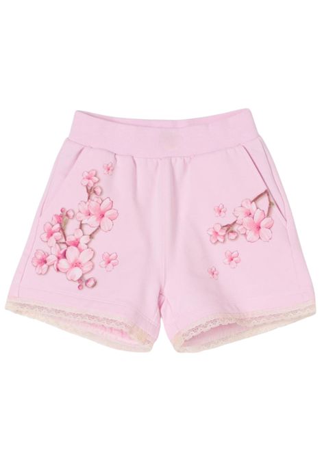 Shorts bambina rosa in cotone Monnalisa | 19E4045003/ANROSA